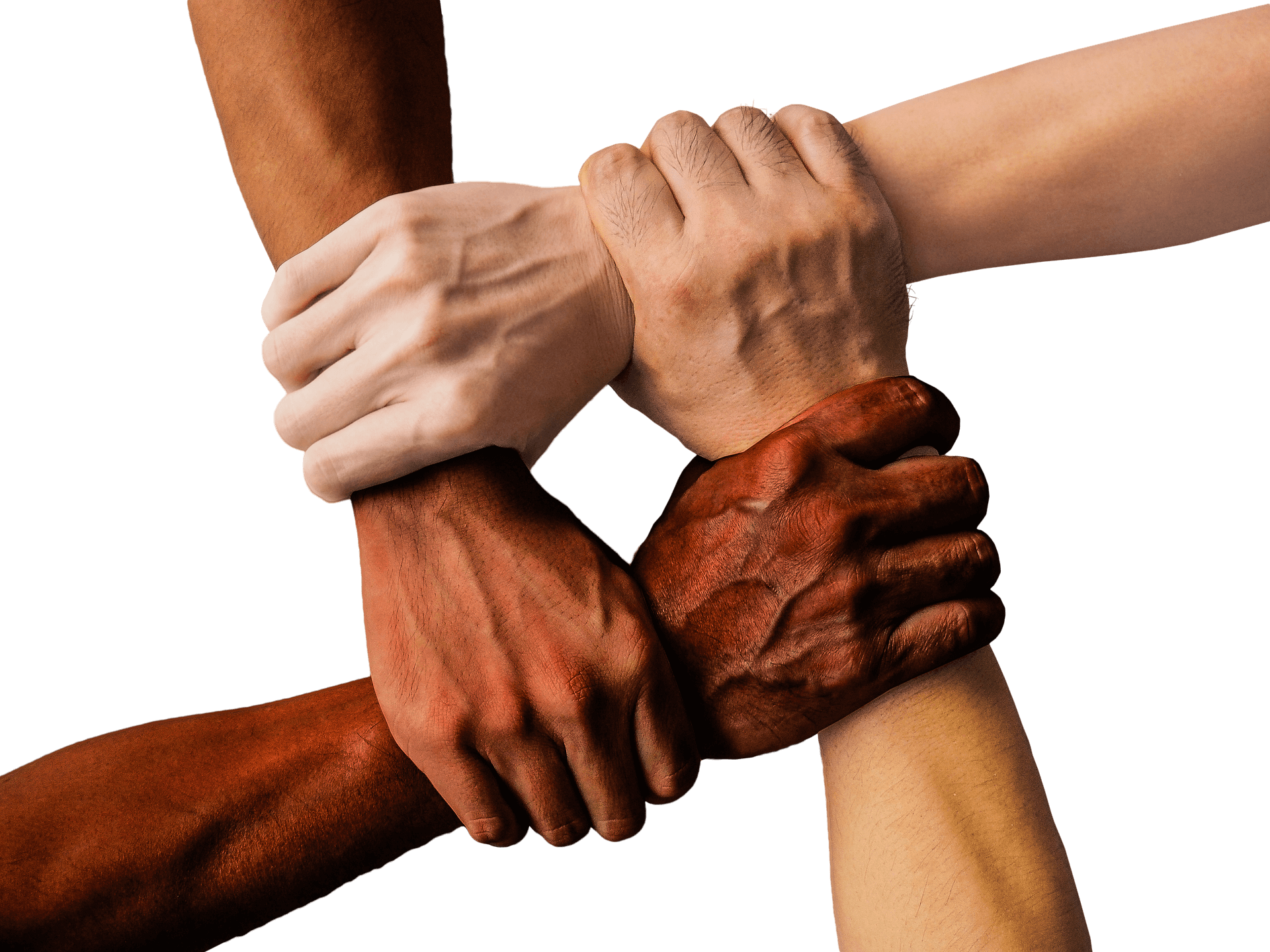 Teamwork and Together Claps clasped together for teamwork